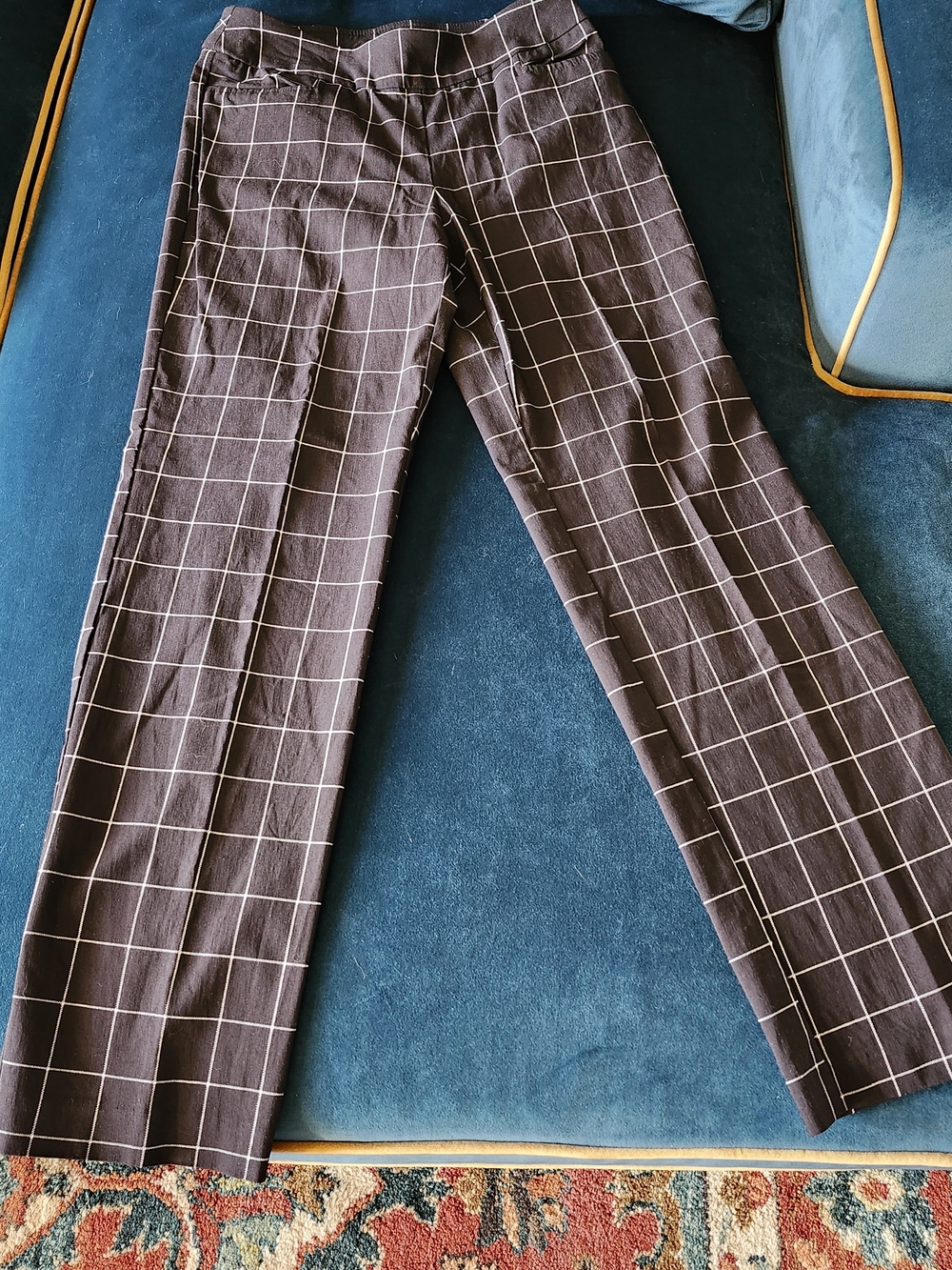 Time and Tru Women's Black Windowpane Dress Pants